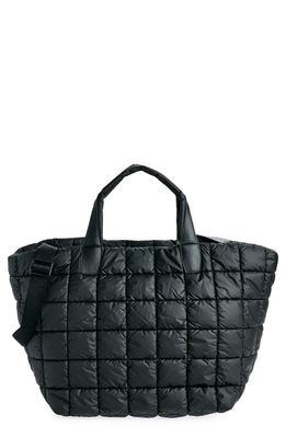 VeeCollective Porter Water Repellent Quilted Weekend Bag in Matt Black 