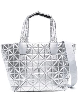 VeeCollective small Vee quilted tote bag - Silver