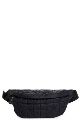 VeeCollective Vee Water Repellent Quilted Nylon Belt Bag in Black 