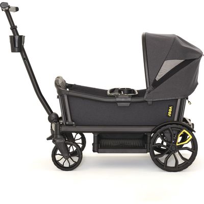 Veer Retractable Canopy 4-Seater Cruiser Stroller Wagon in Black 