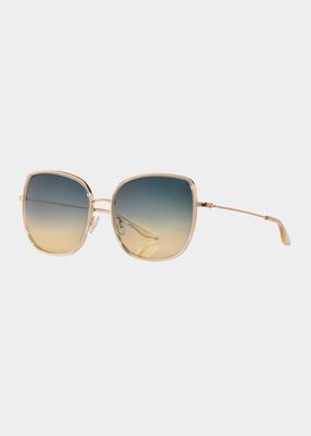 Vega Acetate & Titanium Butterfly Sunglasses