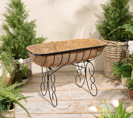 Vegtrug Raised Metal Cradle Planter with Coco Liner