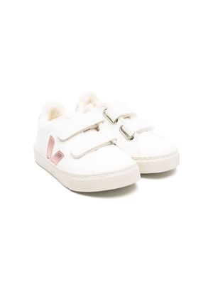 VEJA Kids Esplar touch-strap leather sneakers - White
