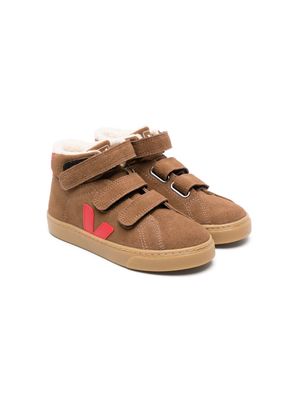 VEJA Kids Esplar touch-strap sneakers - Brown