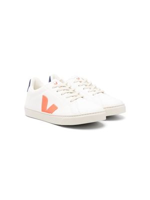 VEJA Kids Esplar two-tone leather sneakers - White