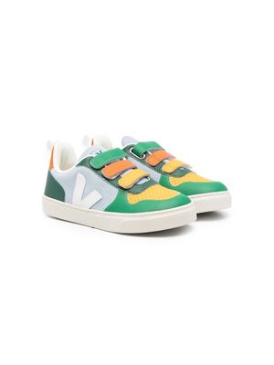 VEJA Kids touch-strap colour-block sneakers - Blue