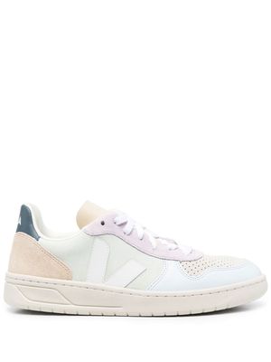 VEJA paneled-design leather sneakers - White