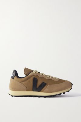 Veja - Rio Branco Suede And Leather-trimmed Alveomesh Sneakers - Neutrals
