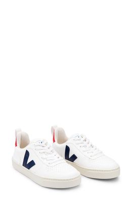 Veja V-10 Sneaker in White Cobalt Pekin