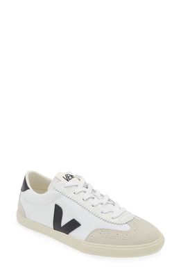 Veja Volley Canvas Sneaker in White Black