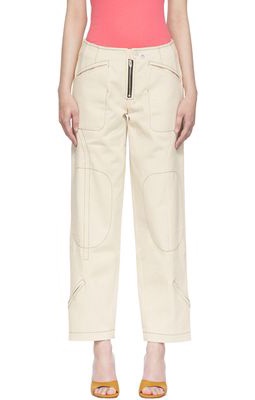 Vejas Maksimas Off-White Organic Cotton Jeans