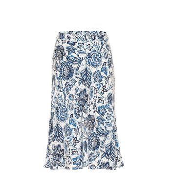 Velvet Aila floral midi skirt