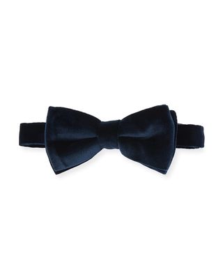 Velvet Bow Tie, Navy