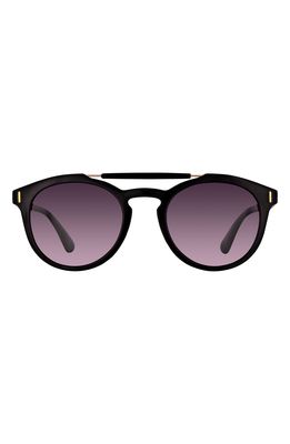 Velvet Eyewear Amelia 50mm Polarized Round Sunglasses in Black