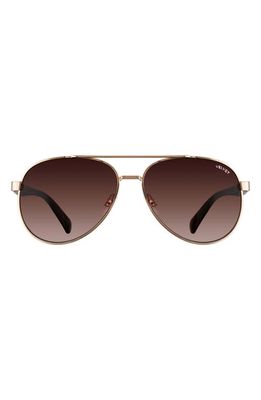 Velvet Eyewear Bonnie 52mm Gradient Aviator Sunglasses in Gold/tort
