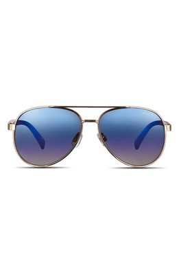 Velvet Eyewear Bonnie 52mm Gradient Aviator Sunglasses in Rose Gold/Pink
