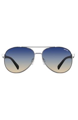 Velvet Eyewear Bonnie 52mm Gradient Aviator Sunglasses in Silver/gradient