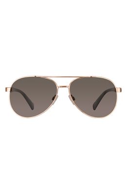 Velvet Eyewear Bonnie 52mm Polarized Aviator Sunglasses in Gold