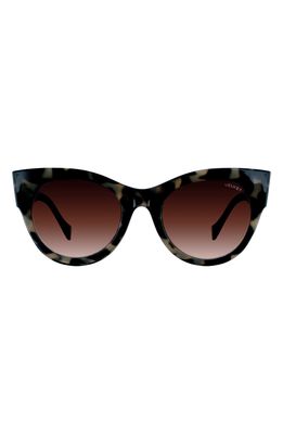 Velvet Eyewear Chelsea 55mm Gradient Cat Eye Sunglasses in Grey Tortoise