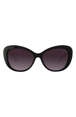 Velvet Eyewear Chrystie 55mm Cat Eye Sunglasses in Black