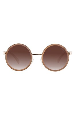 Velvet Eyewear Essie 52mm Gradient Round Sunglasses in Blush