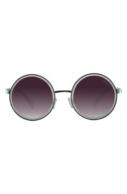 Velvet Eyewear Essie 52mm Gradient Round Sunglasses in Silver