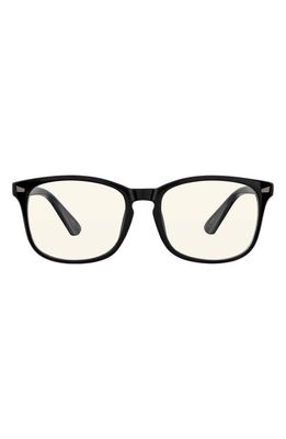 Velvet Eyewear Hannah 52mm Round Blue Light Blocking Glasses in Black