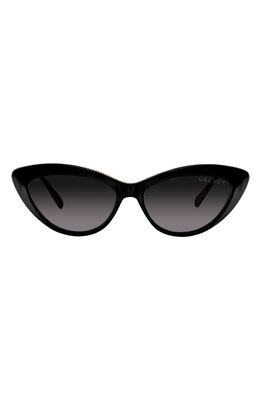 Velvet Eyewear Lily 53mm Gradient Cat Eye Sunglasses in Black