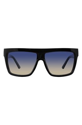 Velvet Eyewear Melania 58mm Gradient Shield Sunglasses in Black