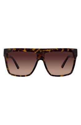 Velvet Eyewear Melania 58mm Gradient Shield Sunglasses in Tortoise