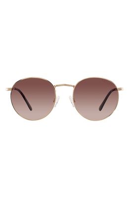 Velvet Eyewear Yokko 50mm Round Sunglasses in Gold