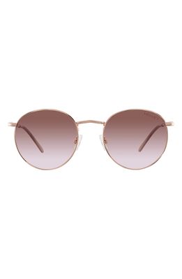 Velvet Eyewear Yokko 50mm Round Sunglasses in Rose Gold