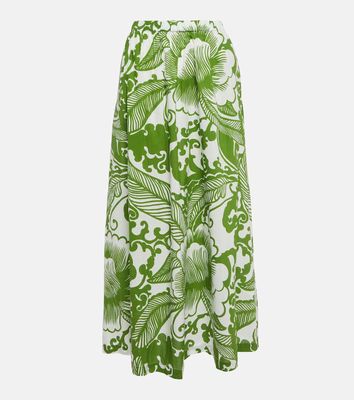 Velvet Juliana printed cotton maxi skirt