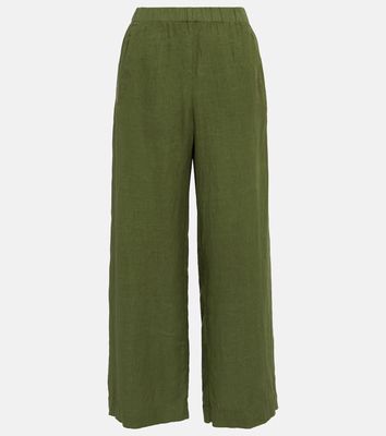 Velvet Lola high-rise wide-leg linen pants