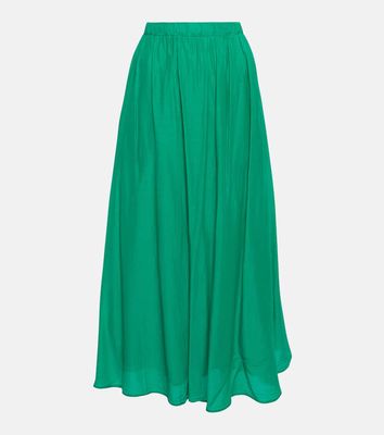 Velvet Mariela cotton and silk maxi skirt