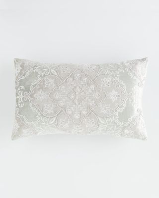 Velvet Scroll Decorative Pillow - 14" x 24"