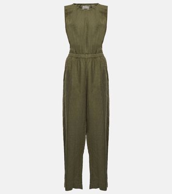 Velvet Vivi cutout linen jumpsuit