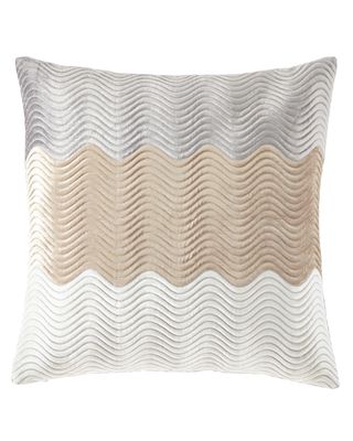 Velvet Wave Pillow, 22"Sq.