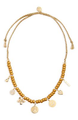 Venessa Arizaga Golden Sparkle Slider Charm Necklace