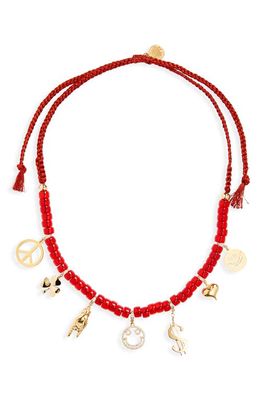 Venessa Arizaga Ruby Sparkle Charm Necklace