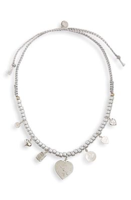 Venessa Arizaga Silver Sparkle Charm Necklace