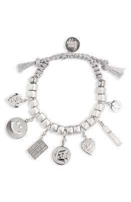 Venessa Arizaga Silver Sparkle Slider Charm Bracelet