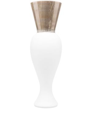 Venini colour-block long vase - White
