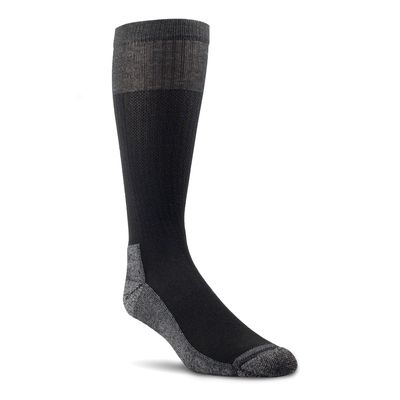 VentTEK® Over the Calf Western Boot Socks 2 Pair Pack in Black Spandex/Polyester, Size: Medium Regular by Ariat