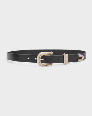 Ventura Leather & Nickel Belt