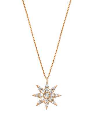 Venus Star 14k Diamond Pendant Necklace