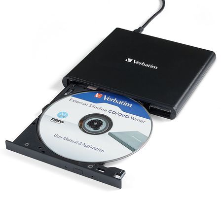 Verbatim External CD/DVD Writer, USB-A/USB-C