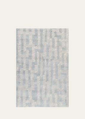 Verge Ice Hand-Knotted Rug, 6' x 9'