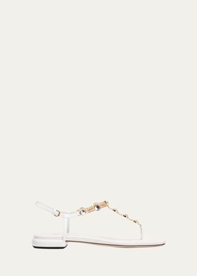 Vernice Crystal Chain Thong Sandals
