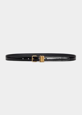 Vernice Leather & Brass Belt